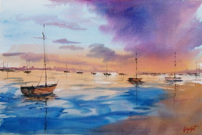 Marina „Purple Sunset” autorstwa Giorgio Gosti
