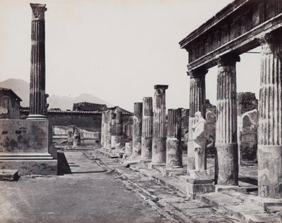 Wschodnia kolumnada świątyni Wenus Pompejana w Pompejach autorstwa Giorgio Sommer