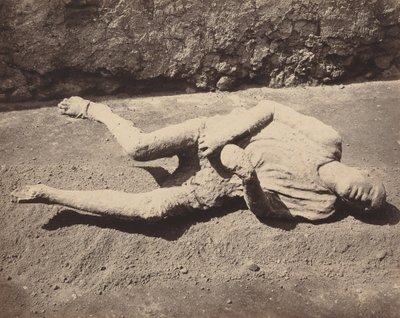 Ludzki odlew, Pompeje, 1873 (zdjęcie) autorstwa Giorgio Sommer