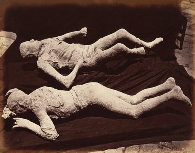 Ludzkie odlewy, Pompeje, ok. 1870 (zdjęcie) autorstwa Giorgio Sommer