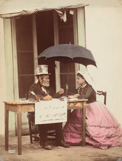 Pisarz publiczny, Neapol, 1865-1870 (zdjęcie) autorstwa Giorgio Sommer