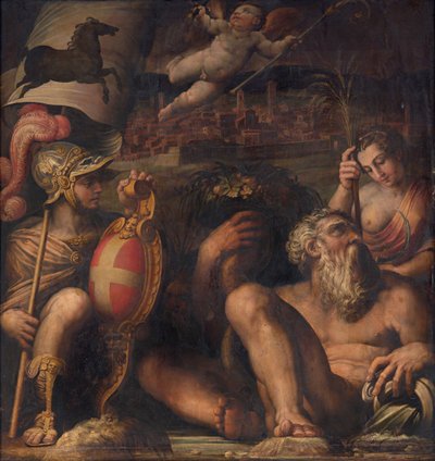 Alegoria Arezzo, 1563-1565 autorstwa Giorgio Vasari