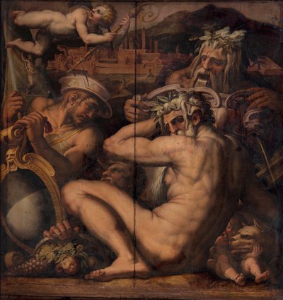 Alegoria Borgo San Sepolcro i Anghiari, 1563-1565 autorstwa Giorgio Vasari