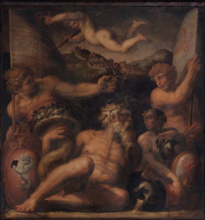 Alegoria Cortony i Montepulciano, 1563-1565 autorstwa Giorgio Vasari