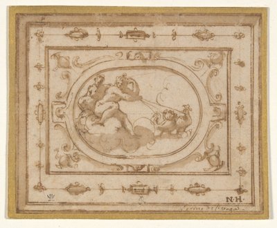 Aurora i Titonius, studium do dekoracji scenicznej do przedstawienia Aretino autorstwa Giorgio Vasari