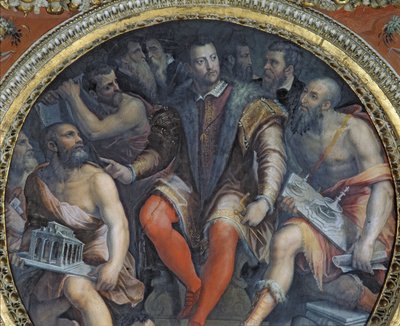 Cosimo I i jego artyści, z Sala di Cosimo I (patrz także 274610) autorstwa Giorgio Vasari