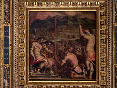 Założenie Florentii, osady rzymskiej autorstwa Giorgio Vasari