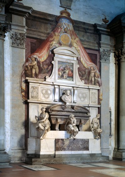 Pomnik nagrobny w hołdzie rzeźbiarzowi i architektowi renesansu Michała Anioła autorstwa Giorgio Vasari