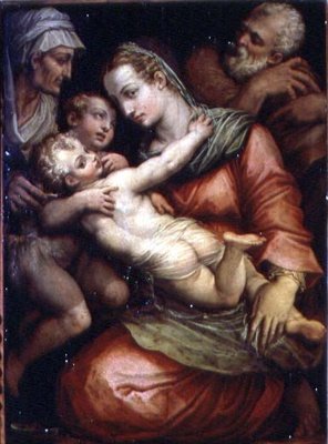 Święta Rodzina ze św. Anną i św. Janem Chrzcicielem autorstwa Giorgio Vasari