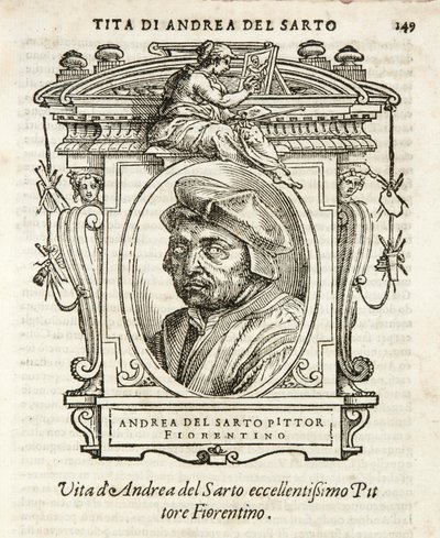 Mediolan, Biblioteka Braidense, Vite de piv excellent, Giorgio Vasari 1568, Andrea del Sarto autorstwa Giorgio Vasari
