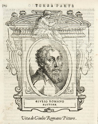 Mediolan, Biblioteca Braidense, Vite de piv excellent, Giorgio Vasari 1568, Giulio Romano autorstwa Giorgio Vasari