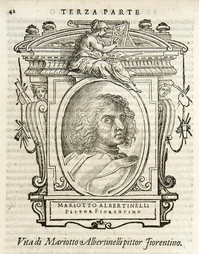 Mediolan, Biblioteca Braidense, Vite de piv excellent, Giorgio Vasari 1568, Mariotto Albertinelli autorstwa Giorgio Vasari