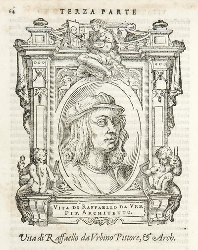 Mediolan, Biblioteca Braidense, Vite de piv excellent, Giorgio Vasari 1568, Raffello Sanzio da Urbino autorstwa Giorgio Vasari