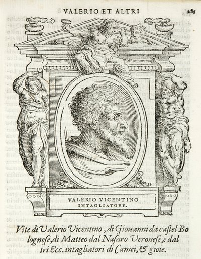 Mediolan, Biblioteca Braidense, Vite de piv excellent, Giorgio Vasari 1568, Valerio Belli zwany Valerio Vicentino autorstwa Giorgio Vasari