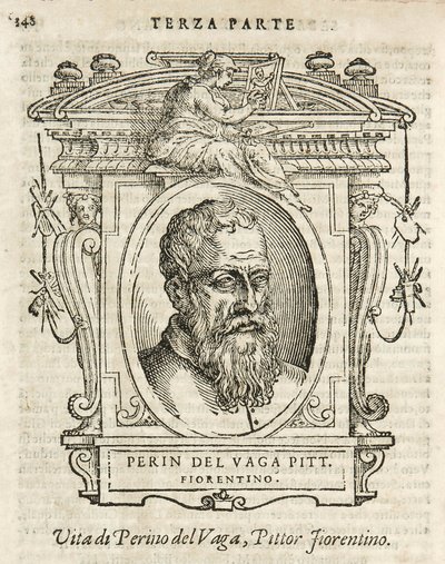 Mediolan, Biblioteka Braidense, Vite de piv excellent, Giorgio Vasari 1568, Perin del Vaga autorstwa Giorgio Vasari