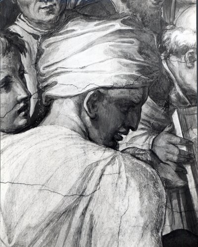 Portret Luca della Robbia w Sali Cosimo Starszego autorstwa Giorgio Vasari