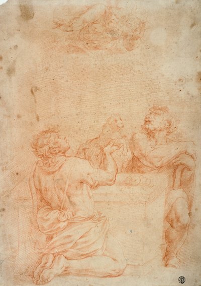 Ofiara Kaina i Abla z Bogiem Ojcem w górze autorstwa Giorgio Vasari