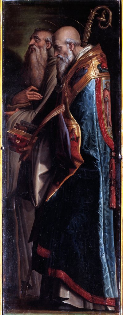 Święci Benedykt i Romualdo (olej na płótnie) autorstwa Giorgio Vasari