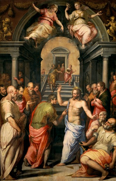 Niedowierzanie św. Tomasza, 1572 autorstwa Giorgio Vasari