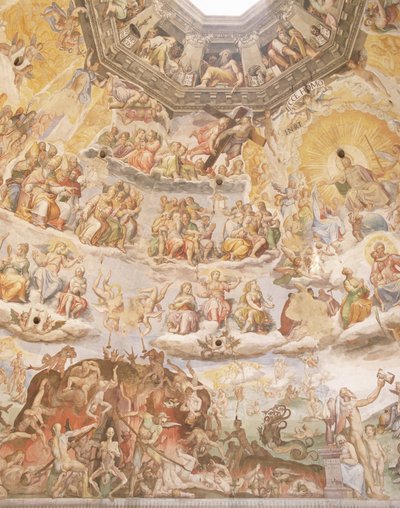 Sąd Ostateczny, fragment kopuły katedry, 1572-79 autorstwa Giorgio Vasari