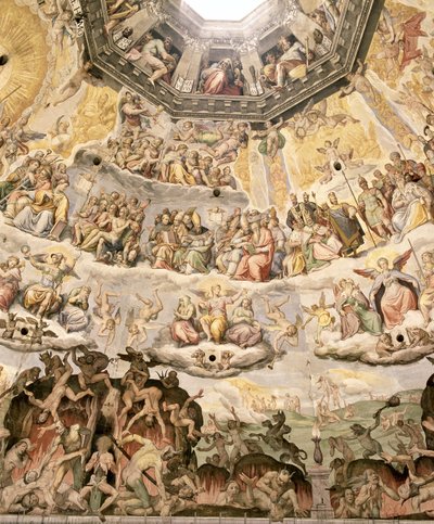 Sąd Ostateczny, detal z kopuły Duomo, 1572-79 autorstwa Giorgio Vasari