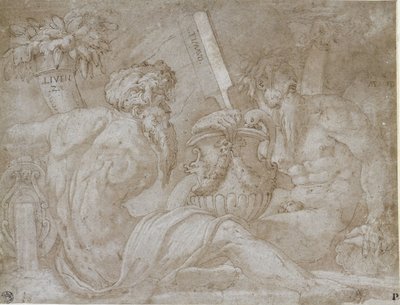 Trzej bogowie rzek autorstwa Giorgio Vasari