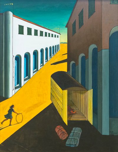 Tajemnica i melancholia ulicy, dziewczyna z obręczą autorstwa Giorgio de Chirico