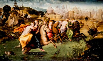 Przeprawa przez Tybr (obraz) autorstwa Giorgio di (1500 1559) Giovanni