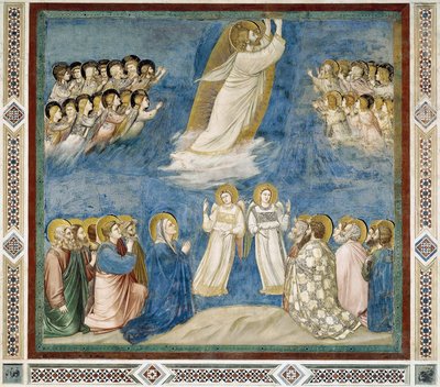 Wniebowstąpienie Chrystusa, fragment życia i męki Chrystusa, autorstwa Giotto autorstwa Giotto (c.1266 1337)