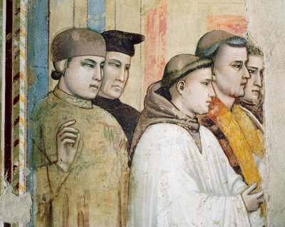 Włochy, Florencja, Bazylika Świętego Krzyża, Kaplica Bardi, Śmierć św. Franciszka autorstwa Giotto (c.1266 1337)