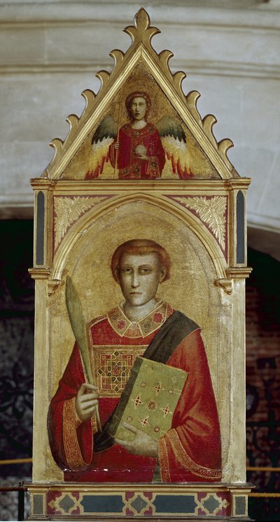 Saint Laurent (San Lorenzo) - Olej na drewnie autorstwa Giotto (c.1266 1337)