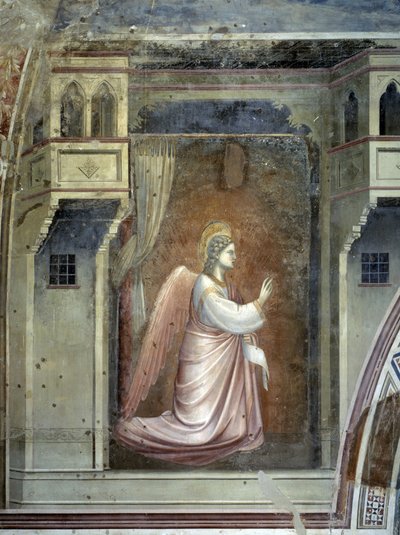 Zwiastowanie: Archanioł Gabriel, ok. 1305 (fresk) autorstwa Giotto (c.1266-1337)