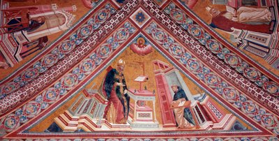 Lekarze Kościoła: św. Augustyn z Hippony (fresk autorstwa Giotto (c.1266 1337)