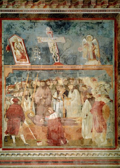 Życie św. Franciszka z Asyżu: weryfikacja stygmatów (św. Hieronim badający stygmaty - Fresco autorstwa Giotto (c.1266 1337)