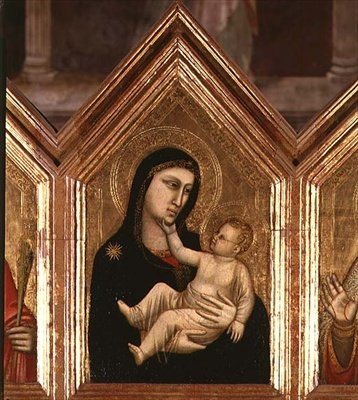 Madonna z Dzieciątkiem, z poliptyku św. Reparaty (tempera na desce) (zob. także 66557-66568) autorstwa Giotto (c.1266 1337)