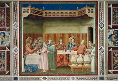 Wesele Kany, fragment życia i męki Chrystusa, Giotto autorstwa Giotto (c.1266 1337)
