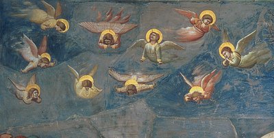 Fragment puttów z Opłakiwania Chrystusa, ok.1305 autorstwa Giotto di Bondone