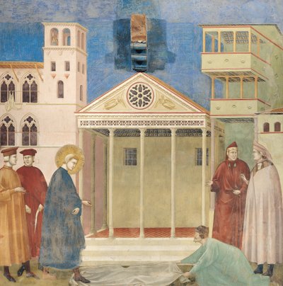 Św. Franciszek uhonorowany przez prostego człowieka, 1297-99 autorstwa Giotto di Bondone
