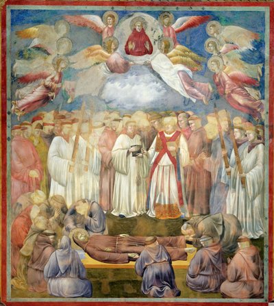 Śmierć św. Franciszka, 1297-99 autorstwa Giotto di Bondone