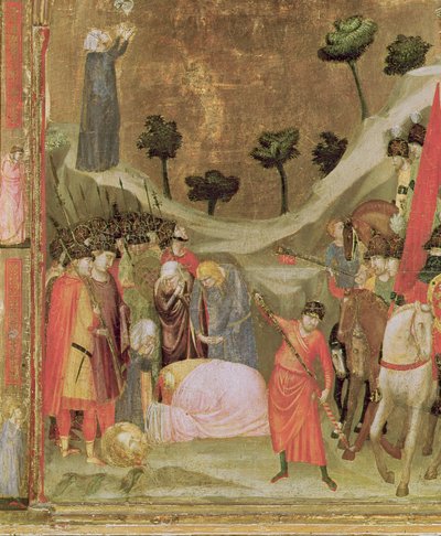 Męczeństwo św. Pawła, prawy panel z Tryptyku Stefaneschi, ok.1320 (tempera na desce) (detal z 214100) autorstwa Giotto di Bondone