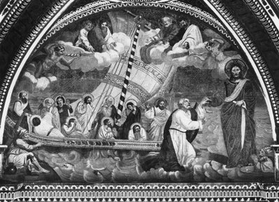 Navicella św. Piotra (mozaika) autorstwa Giotto di Bondone after Giotto di Bondone after