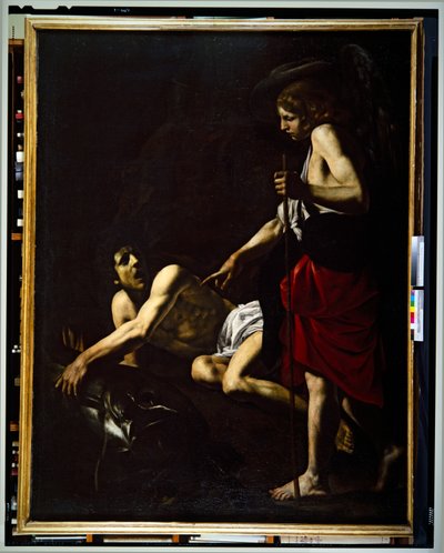 Tobiasz i anioł (panel) autorstwa Giovanni Battista Caracciolo