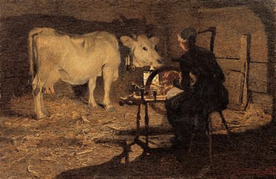 Spinning autorstwa Giovanni Segantini