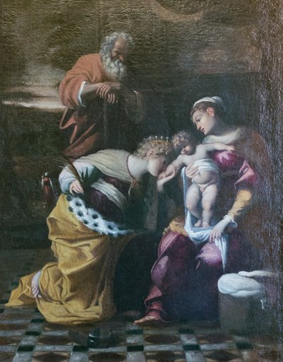 Mistyczne zaślubiny św. Katarzyny Aleksandryjskiej, około 1600 r autorstwa Giovanni (1575 1655) Donducci