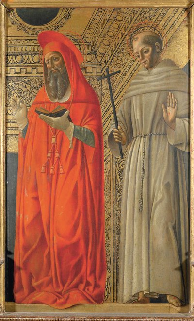 Św. Hieronim i św. Franciszek z Asyżu, ok. 1485-1490. autorstwa Giovanni Ambrogio Bevilacqua