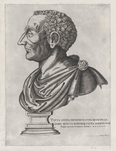 Lustro Wspaniałości Rzymskiej: Popiersie Liwiusza, 1582., 1582. autorstwa Giovanni Ambrogio Brambilla