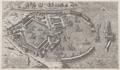 Lustro rzymskiej świetności: Port w Rzymie, 1581., 1581. autorstwa Giovanni Ambrogio Brambilla