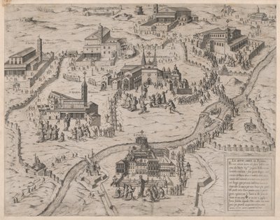 Lustro rzymskiej wspaniałości: Siedem kościołów Rzymu Le Sette Chiese di Roma, 1575., 1575. autorstwa Giovanni Ambrogio Brambilla.