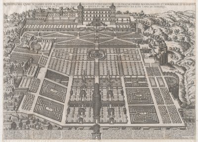 Lustro rzymskiej świetności: Pałac i Ogrody Tivoli, 1581., 1581. autorstwa Giovanni Ambrogio Brambilla.