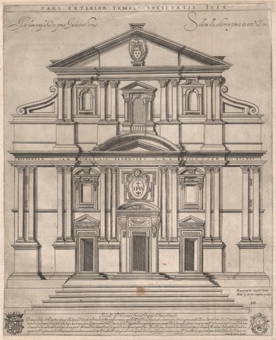 Gesù, Rzym, ze Speculum Romanae Magnificentiae: 1589., 1589. autorstwa Giovanni Ambrogio Brambilla